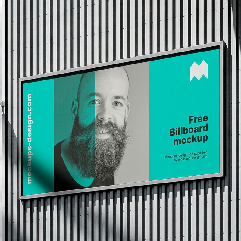 Free Industrial Billboard Mockup PSD