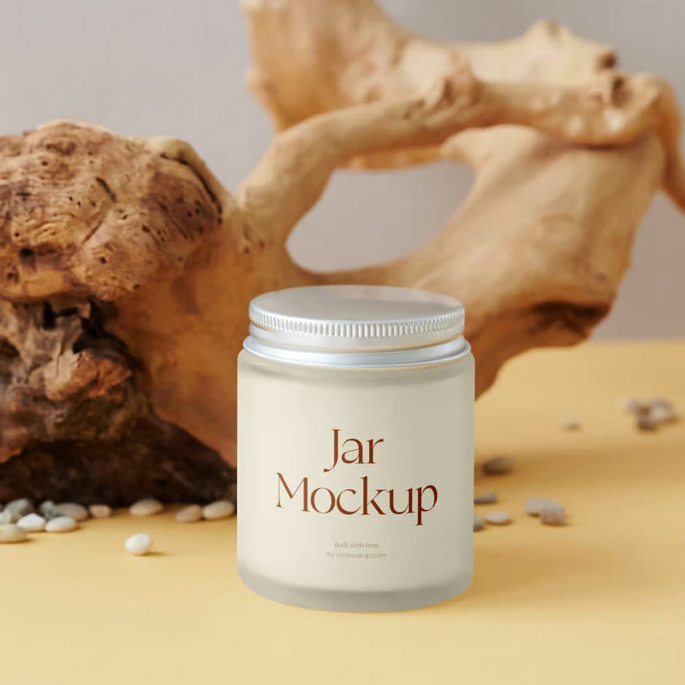 Free Jar With Root Mockup PSD
