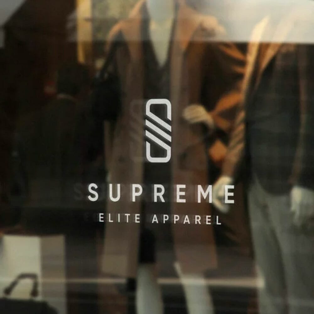 Free Logo Mockup In Window Shop PSD