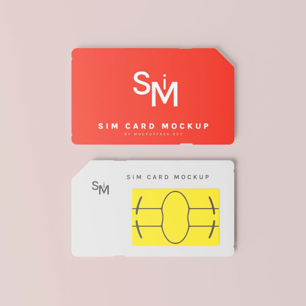 Free Mobile SIM Card Mockups PSD