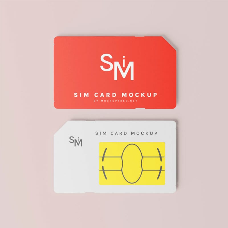Free Mobile SIM Card Mockups PSD