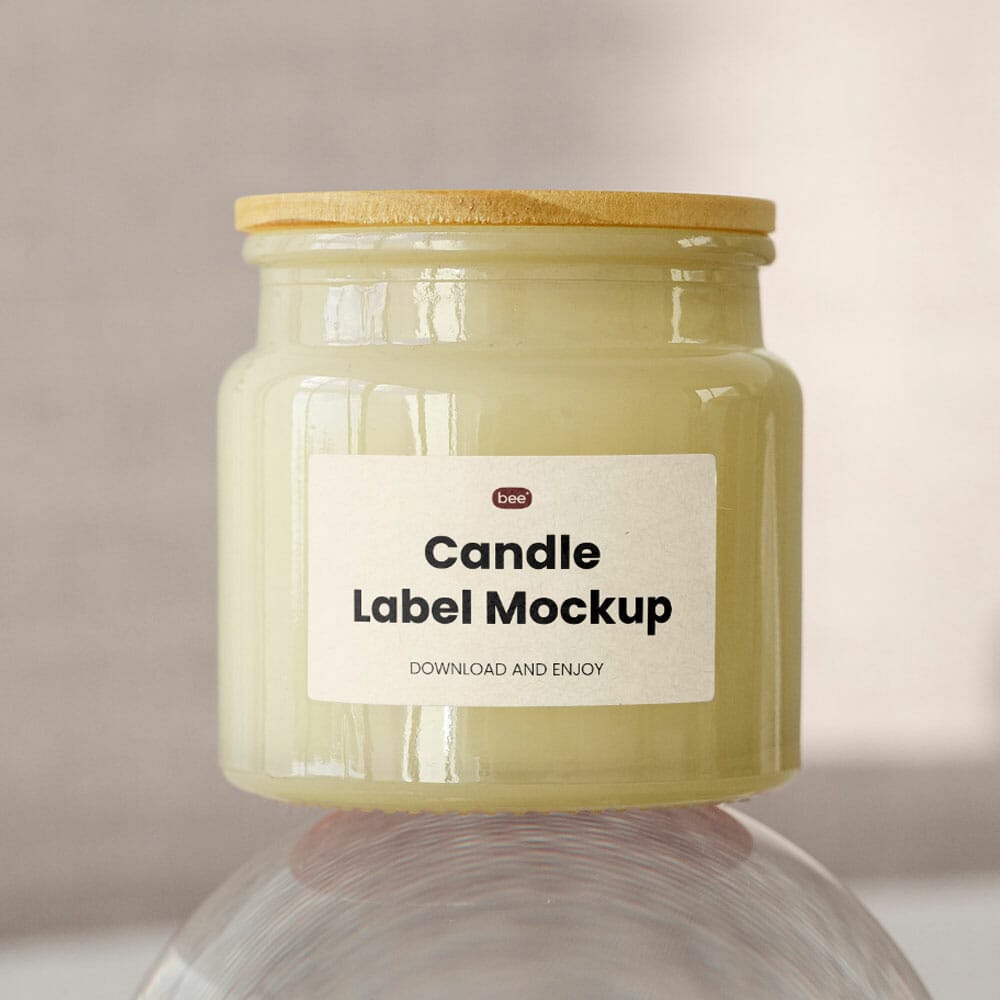 Free Packaging Jar With Glass Ball Mockup PSD