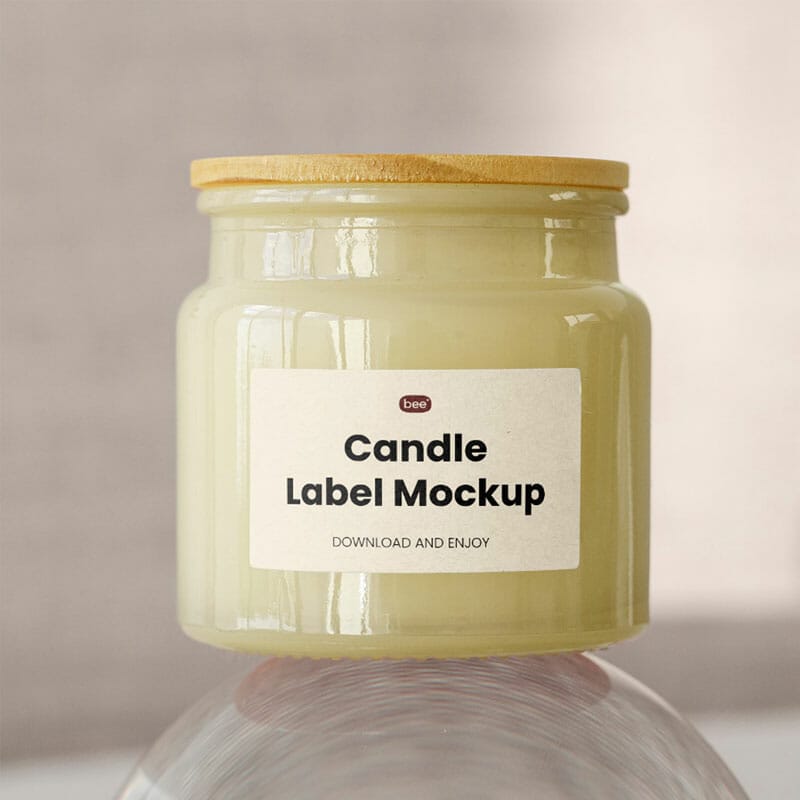 Free Packaging Jar With Glass Ball Mockup PSD