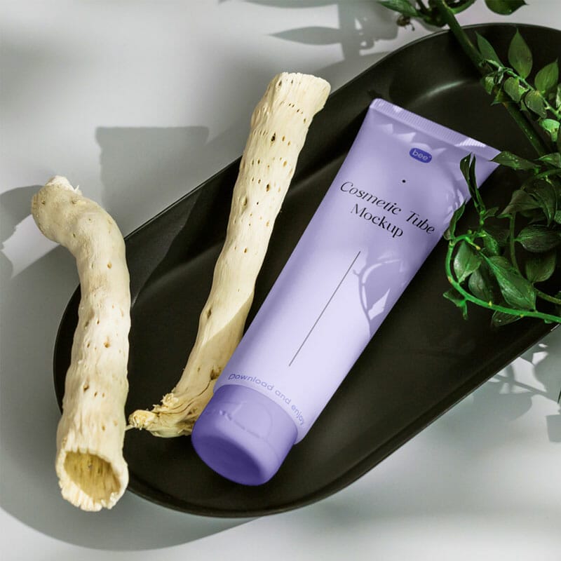 Free Perspective Cosmetic Tube Mockup PSD