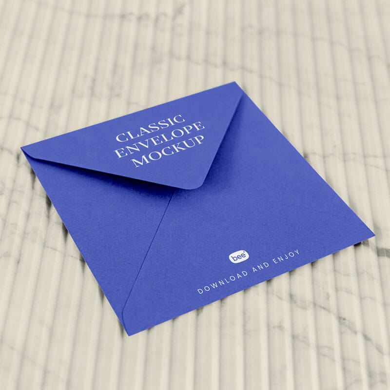 Free Perspective Envelope Mockup PSD