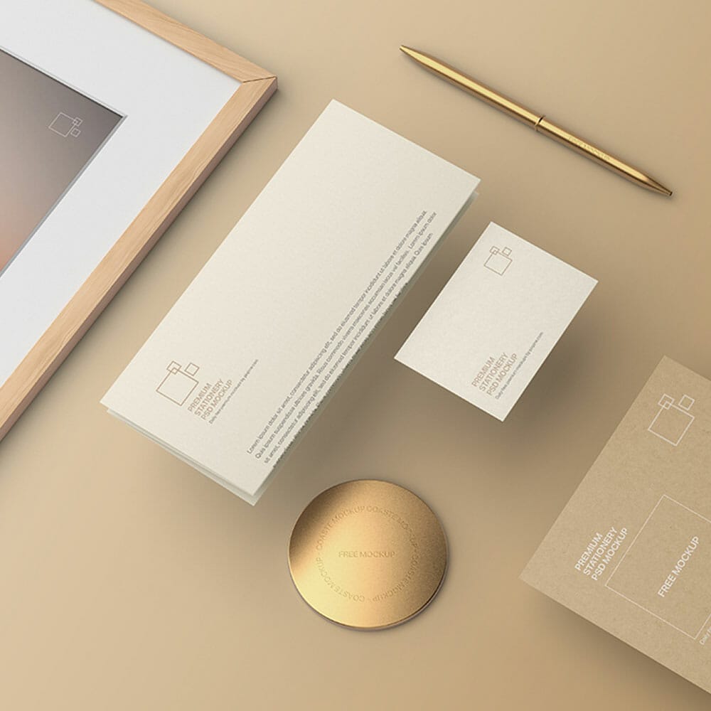 Free Premium Stationery PSD Mockup