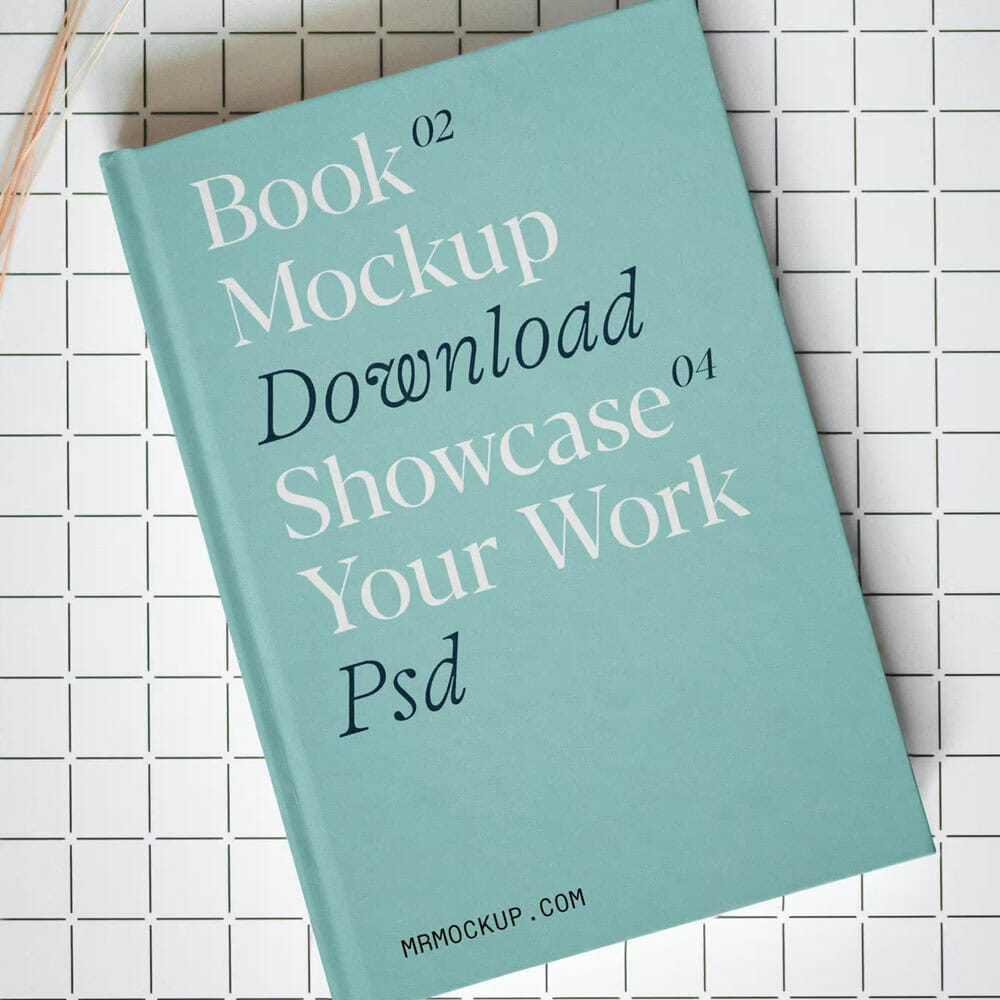 Free Realistic Hardcover Book Mockup PSD