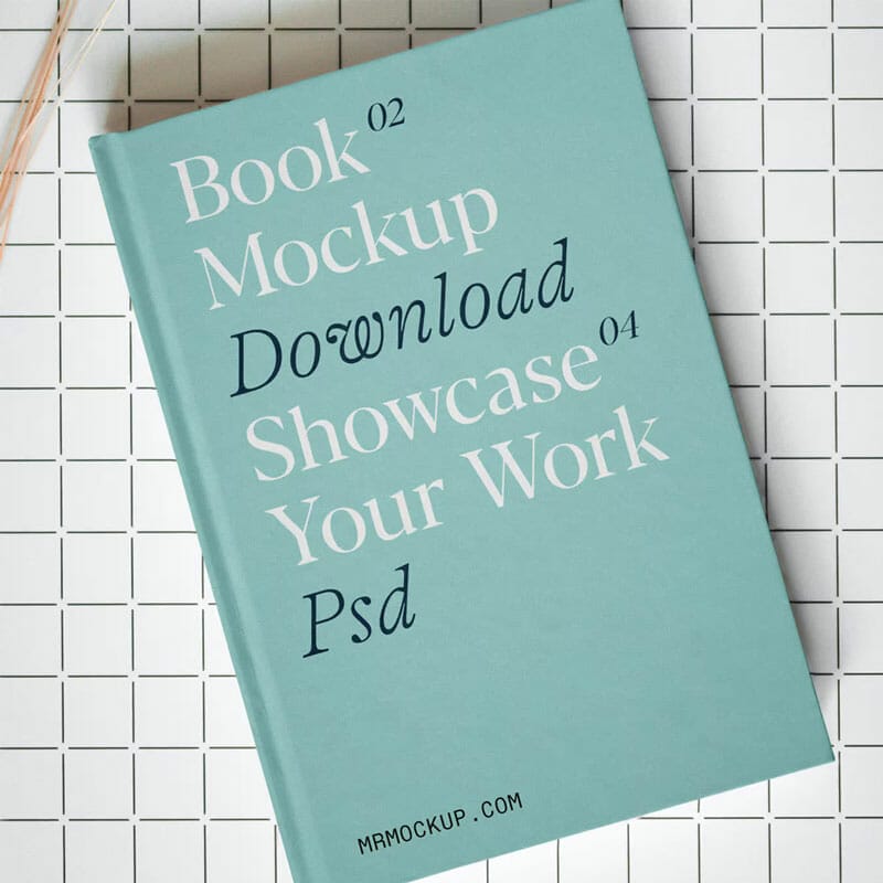 Free Realistic Hardcover Book Mockup PSD