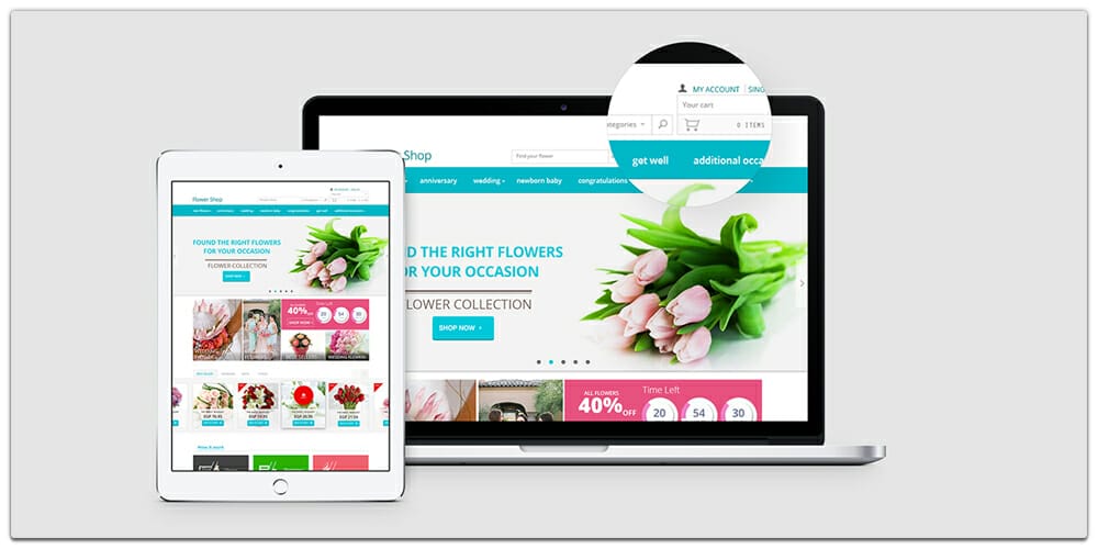 Free Responsive Web Template PSD for E Commerce