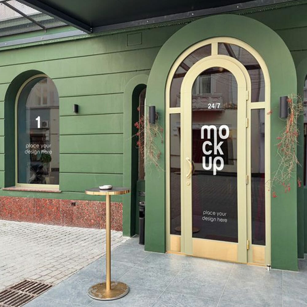 Free Restaurant Facade Mockup PSD