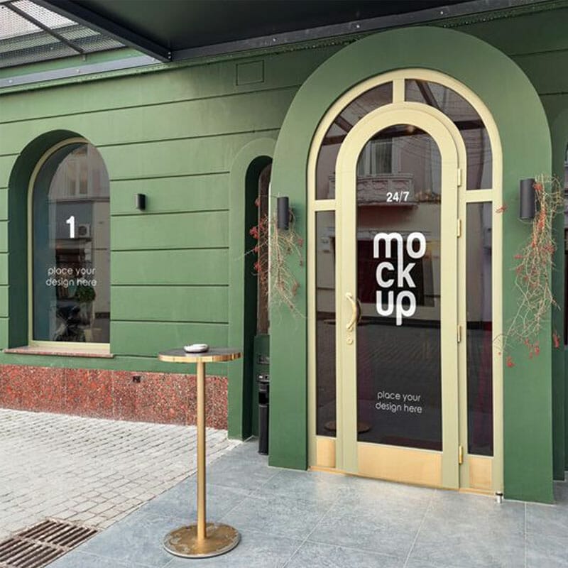 Free Restaurant Facade Mockup PSD