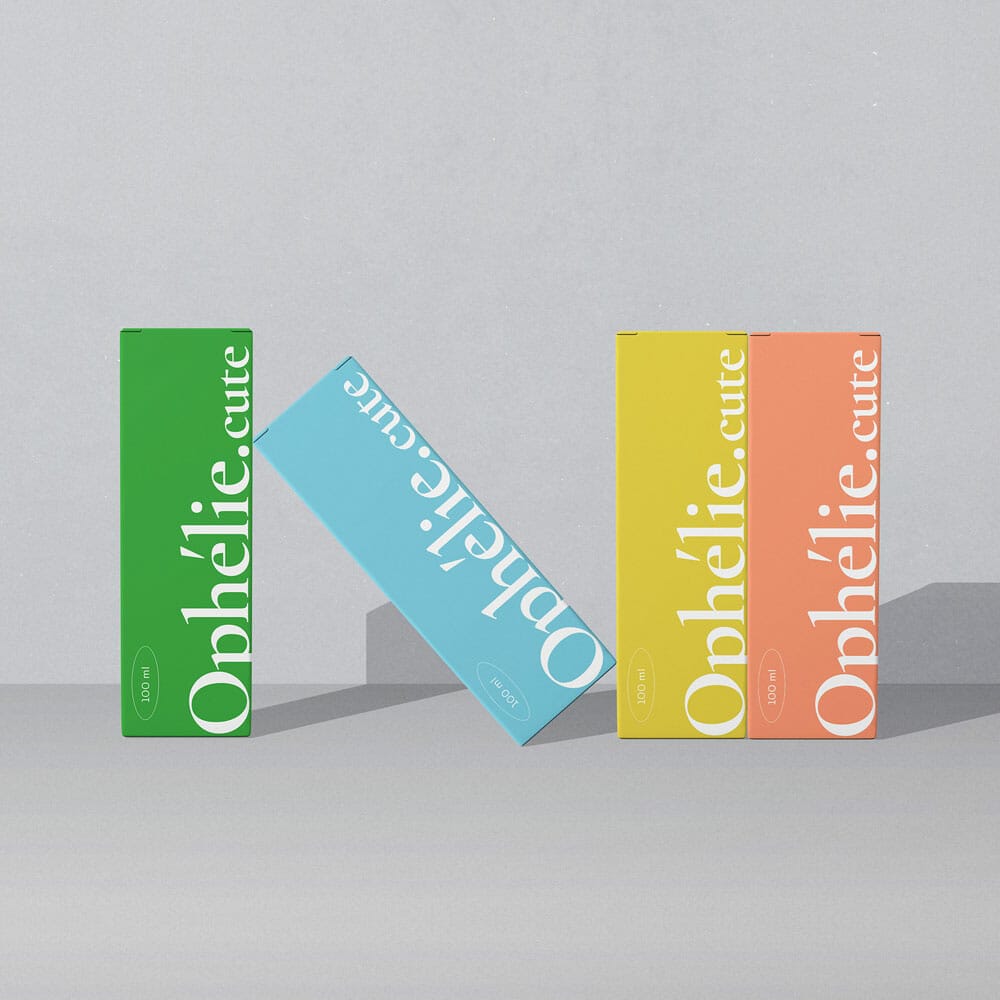 Free Scene With Color Paper Box Mockups PSD