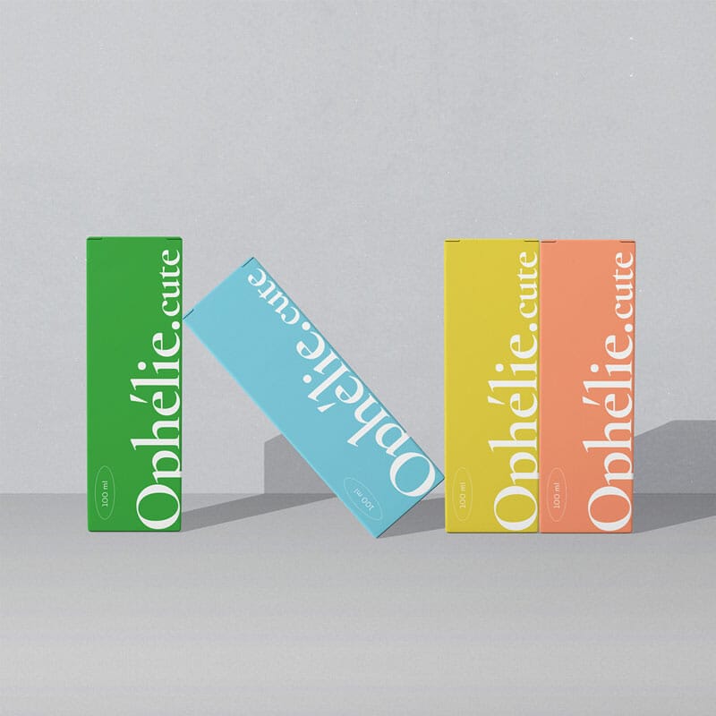 Free Scene With Color Paper Box Mockups PSD