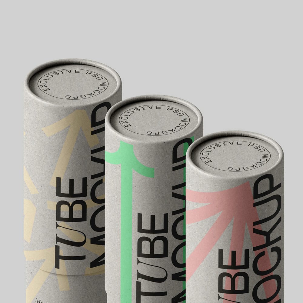 Free Scene With Tube Mockups PSD