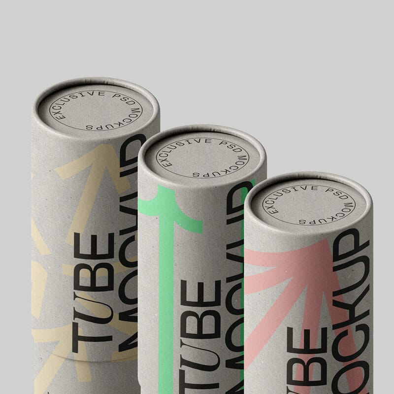 Free Scene With Tube Mockups PSD