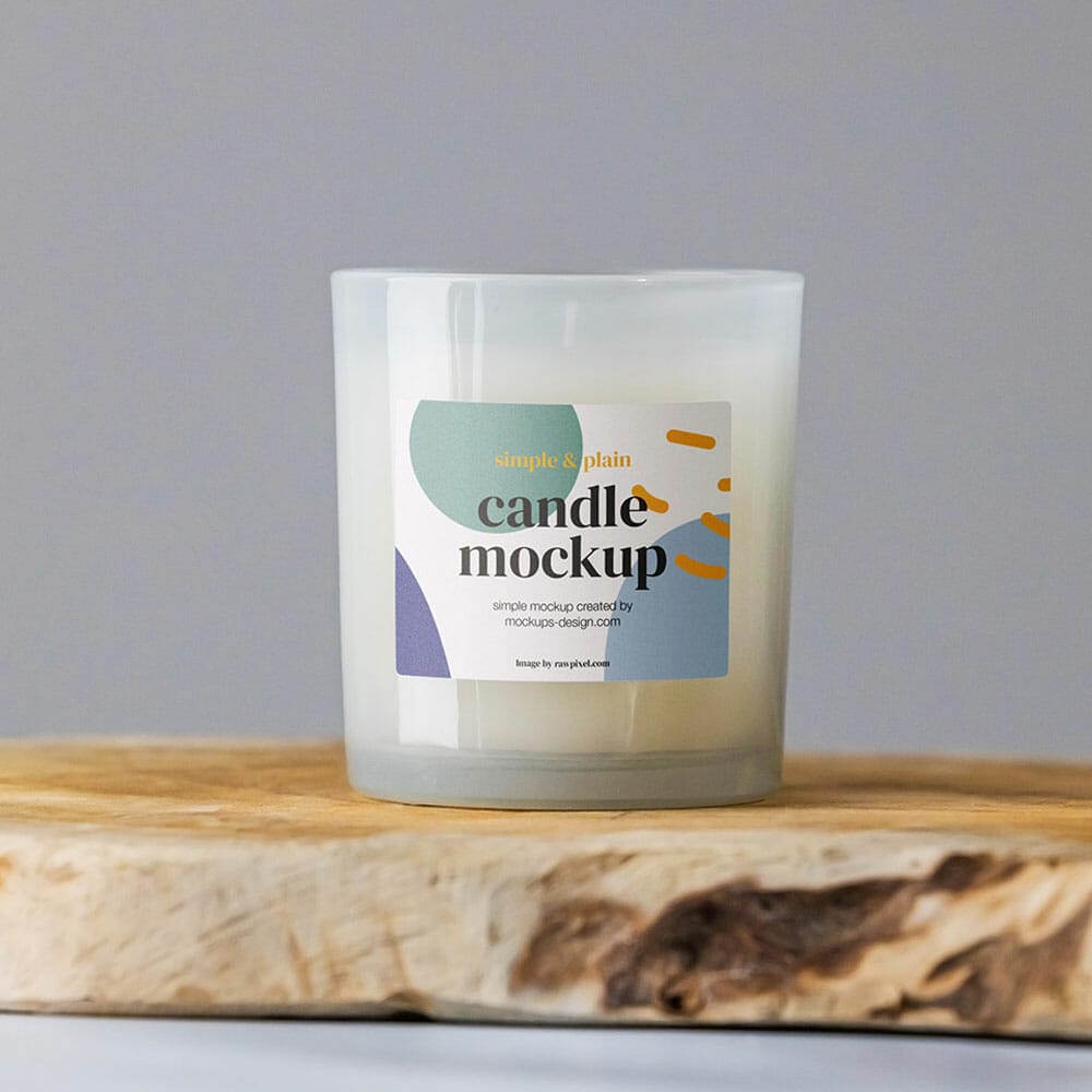 Free Simple Candle Mockup PSD