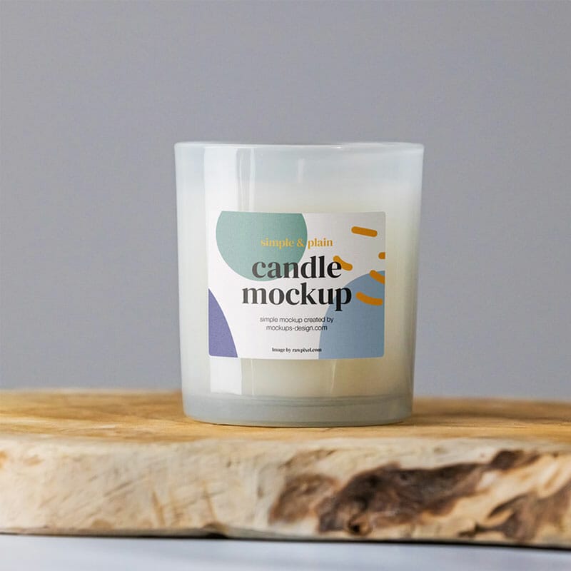 Free Simple Candle Mockup PSD
