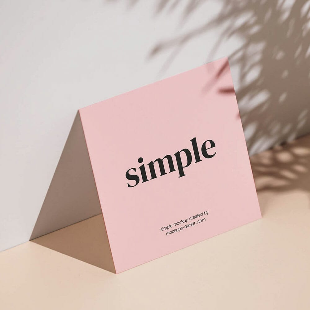 Free Simple Square Flyer Mockup PSD