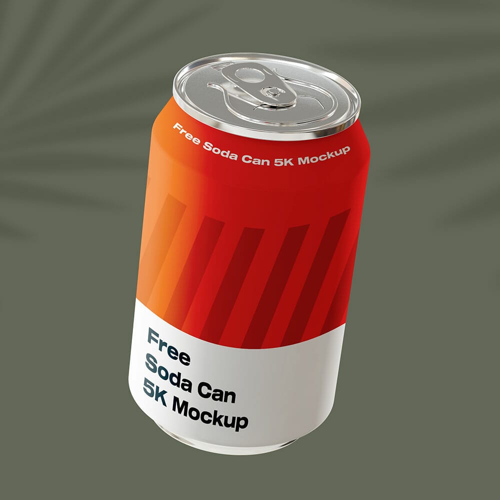 Free Soda Can 5K Mockup PSD