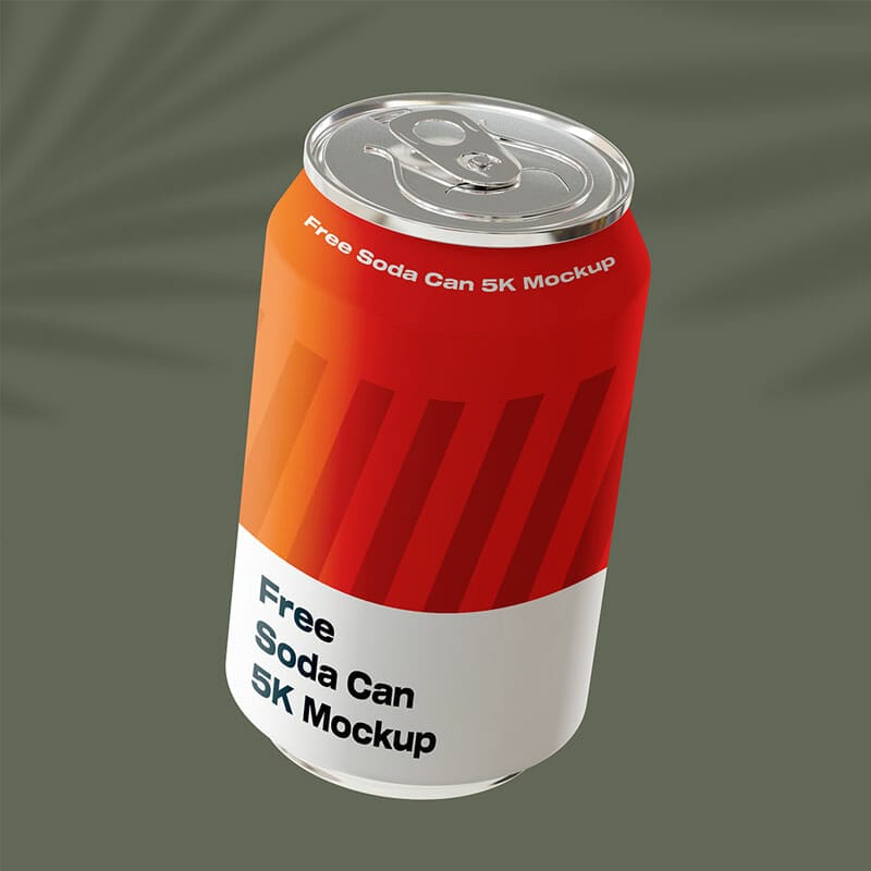 Free Soda Can 5K Mockup PSD