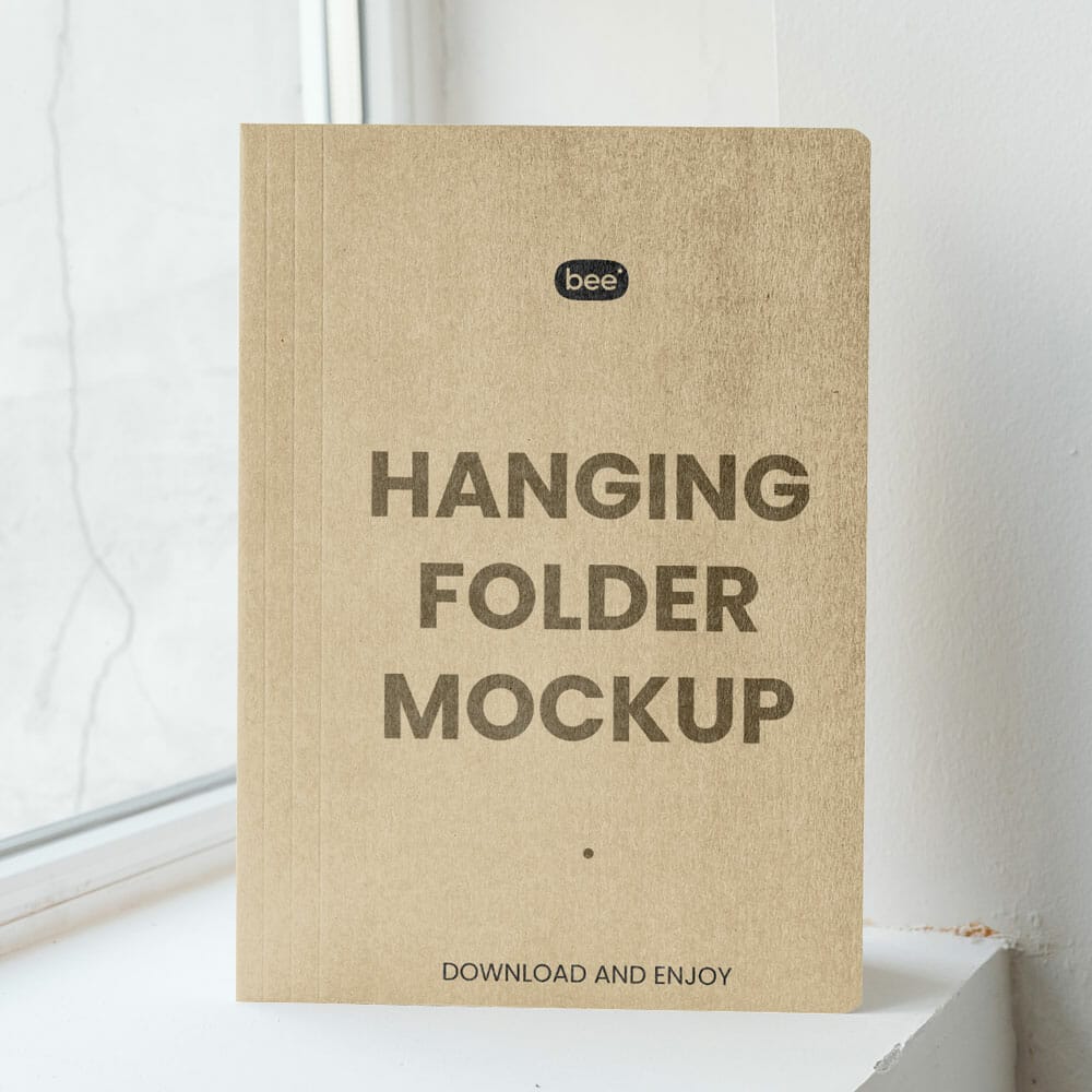 Free Standing Folder Mockup PSD