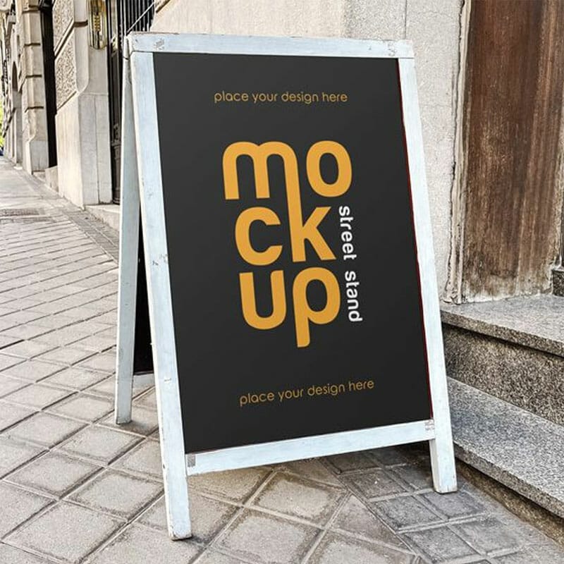 Free Street Stand Mockup PSD