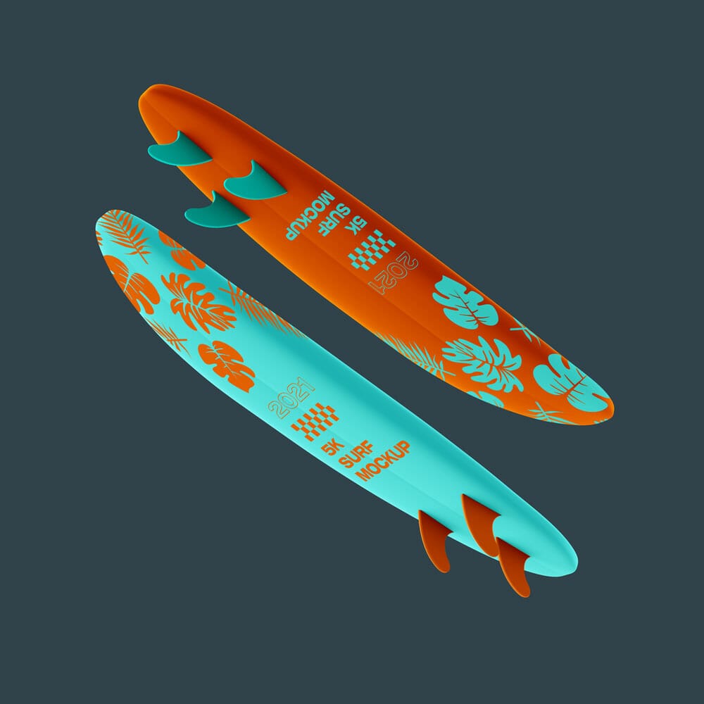 Free Summer Surf Mockups PSD