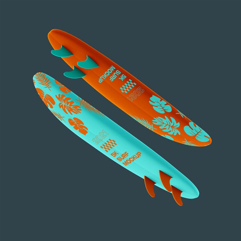 Free Summer Surf Mockups PSD