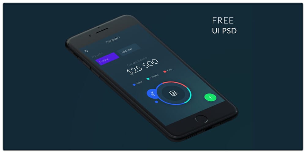 Free Wallet App UI PSD