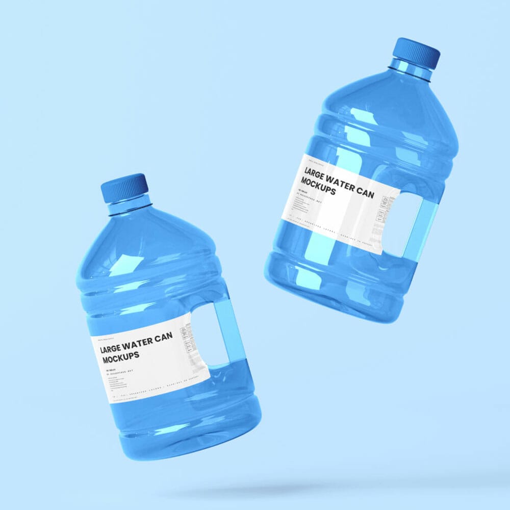 Free Water Can Mockups PSD