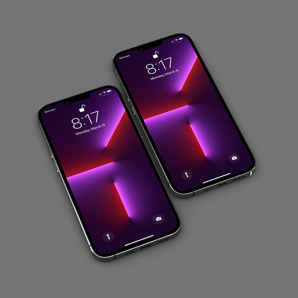 Free iPhone 13 Pro Mockups 5K PSD