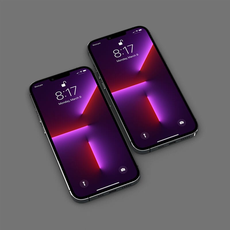 Free iPhone 13 Pro Mockups 5K PSD