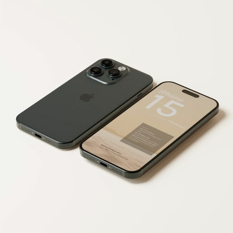 Free iPhone 15 Pro And Pro Max Mockups PSD