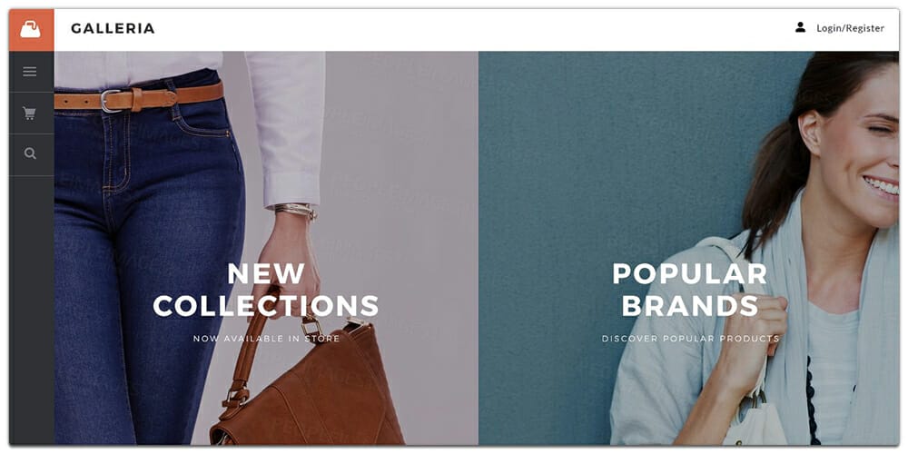 Galleria eCommerce Web Template PSD