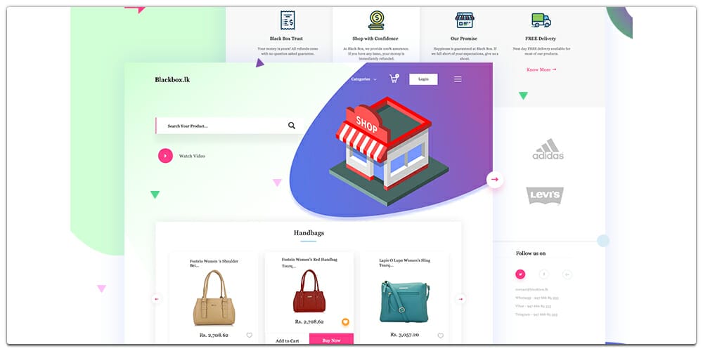 Landing Page Ecommerce Web Template