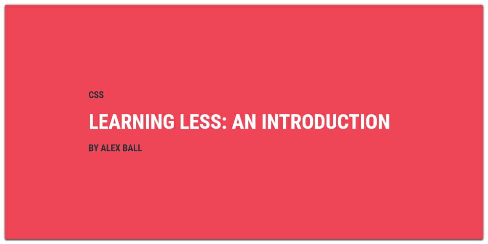 Learning LESS An Introduction