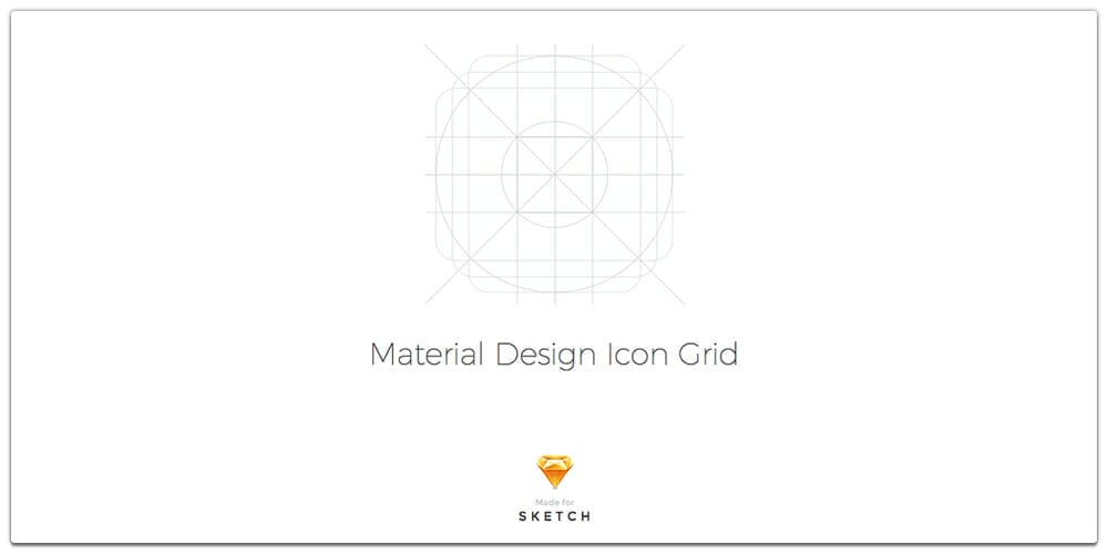 Material Design Icon Grid Template