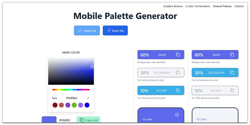 Mobile Palette Generator