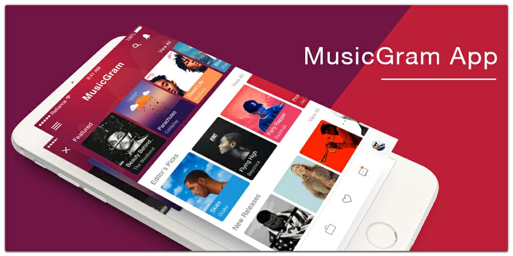 Music App Design UI PSD