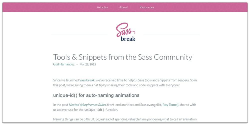 Tools and Snippets from the Sass Community