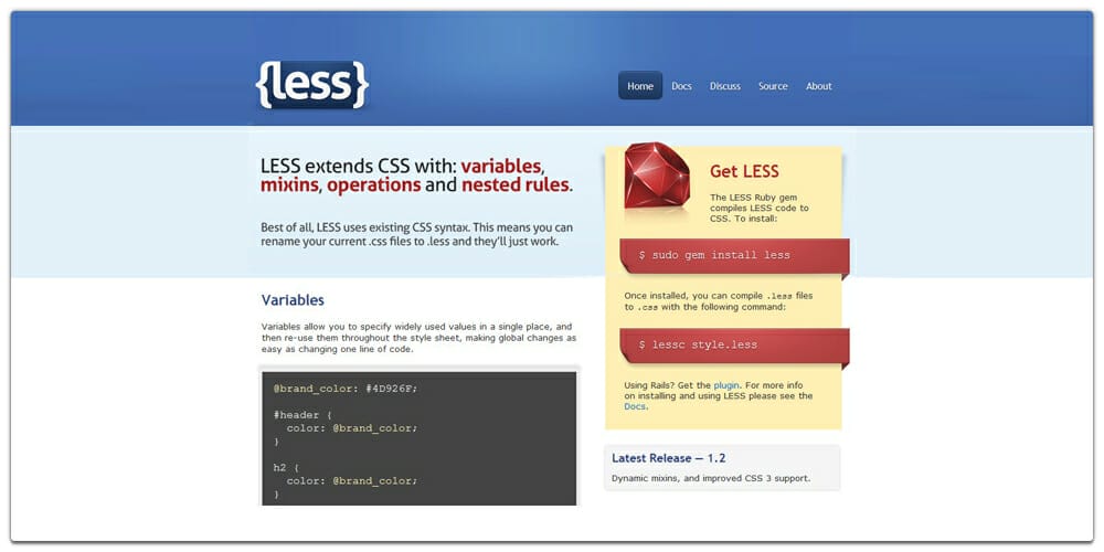 Using the LESS CSS Preprocessor for Smarter Style Sheets