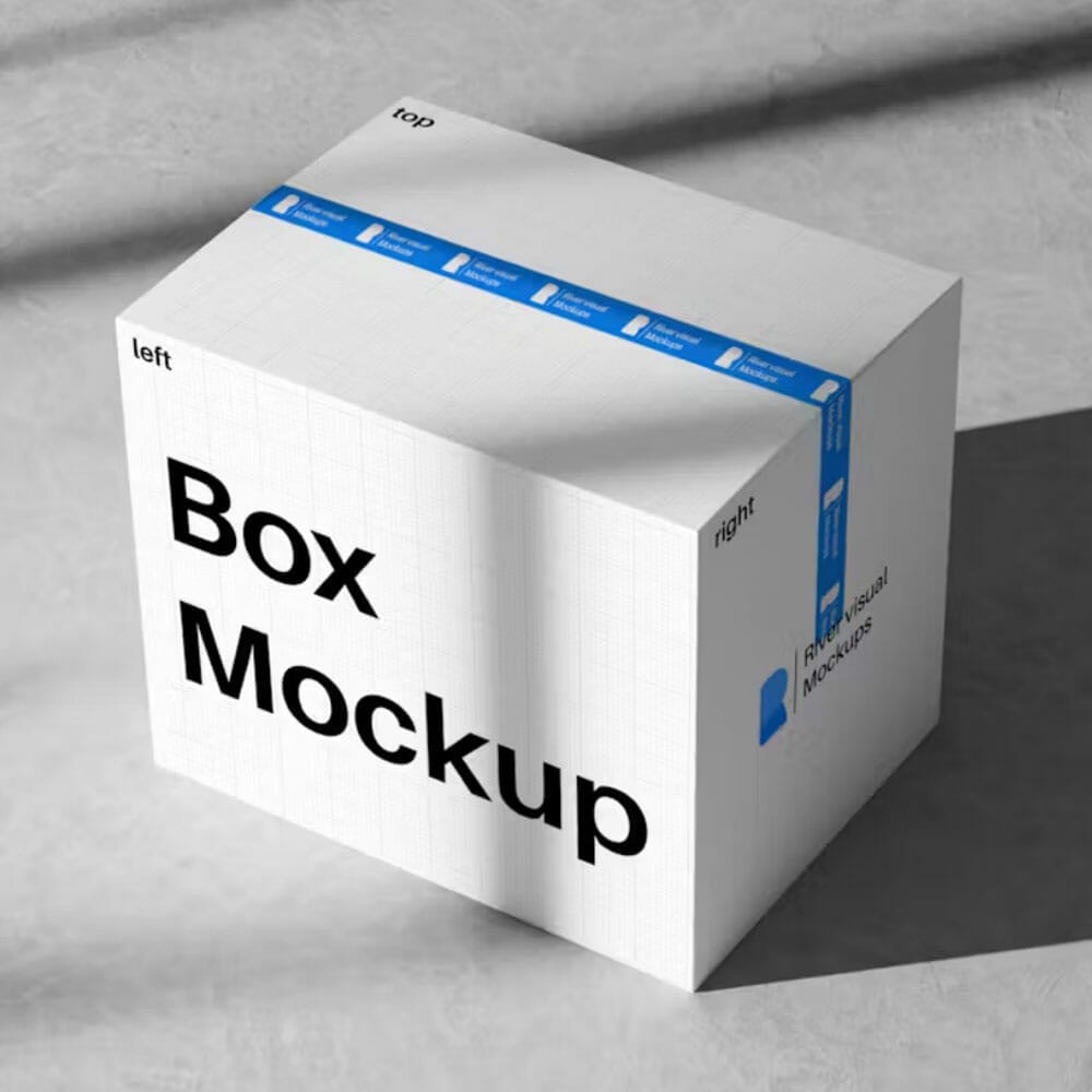 White Box Free Mockup PSD