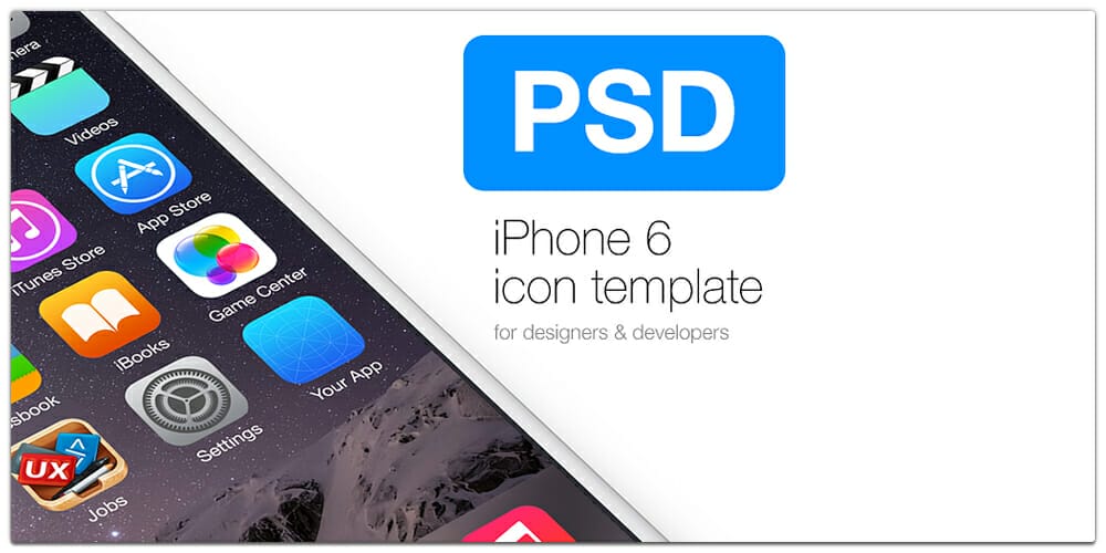 iPhone 6 Icon Template PSD
