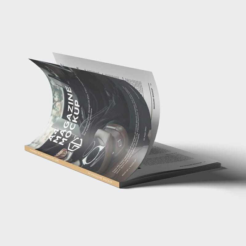 A4 Magazine Mockup PSD