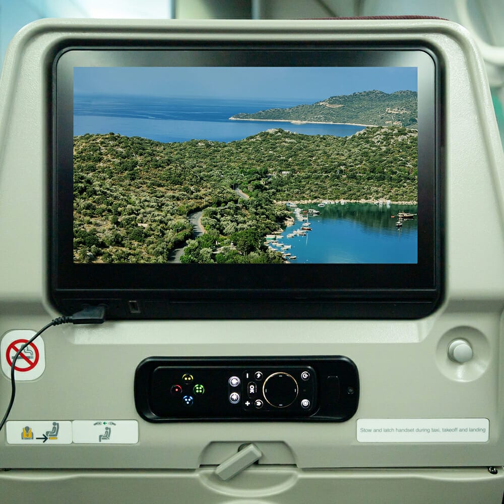 Airplane Seat TV Mockup PSD