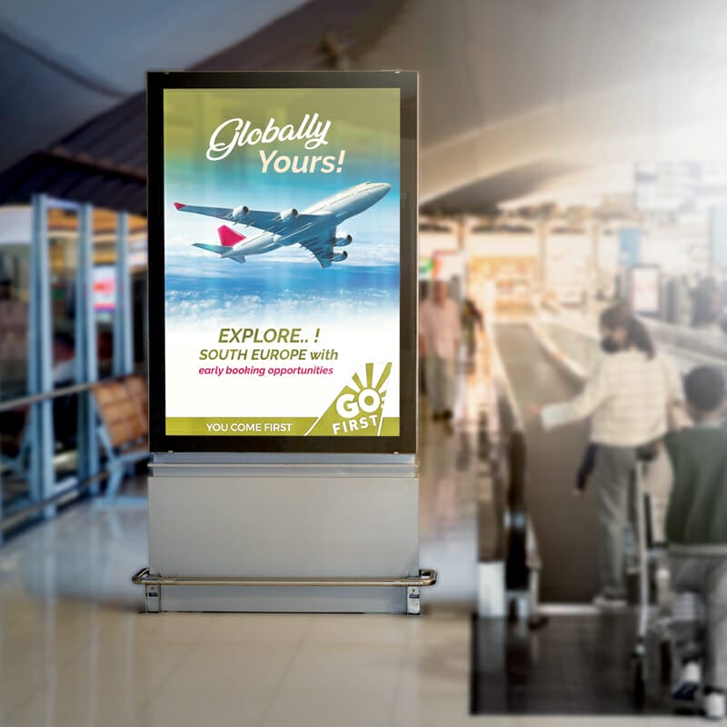 Airport Digital Signage Mockup