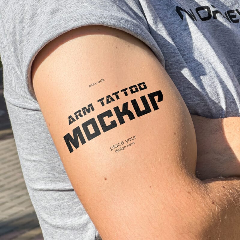 Arm Tattoo Mockup PSD