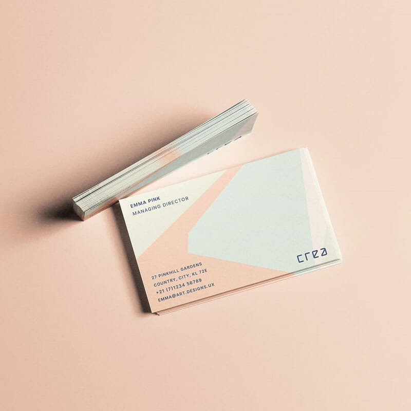 Business Card Edge Mockup PSD