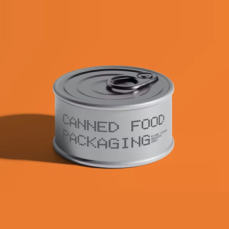 Canned Food Packaging Mockup