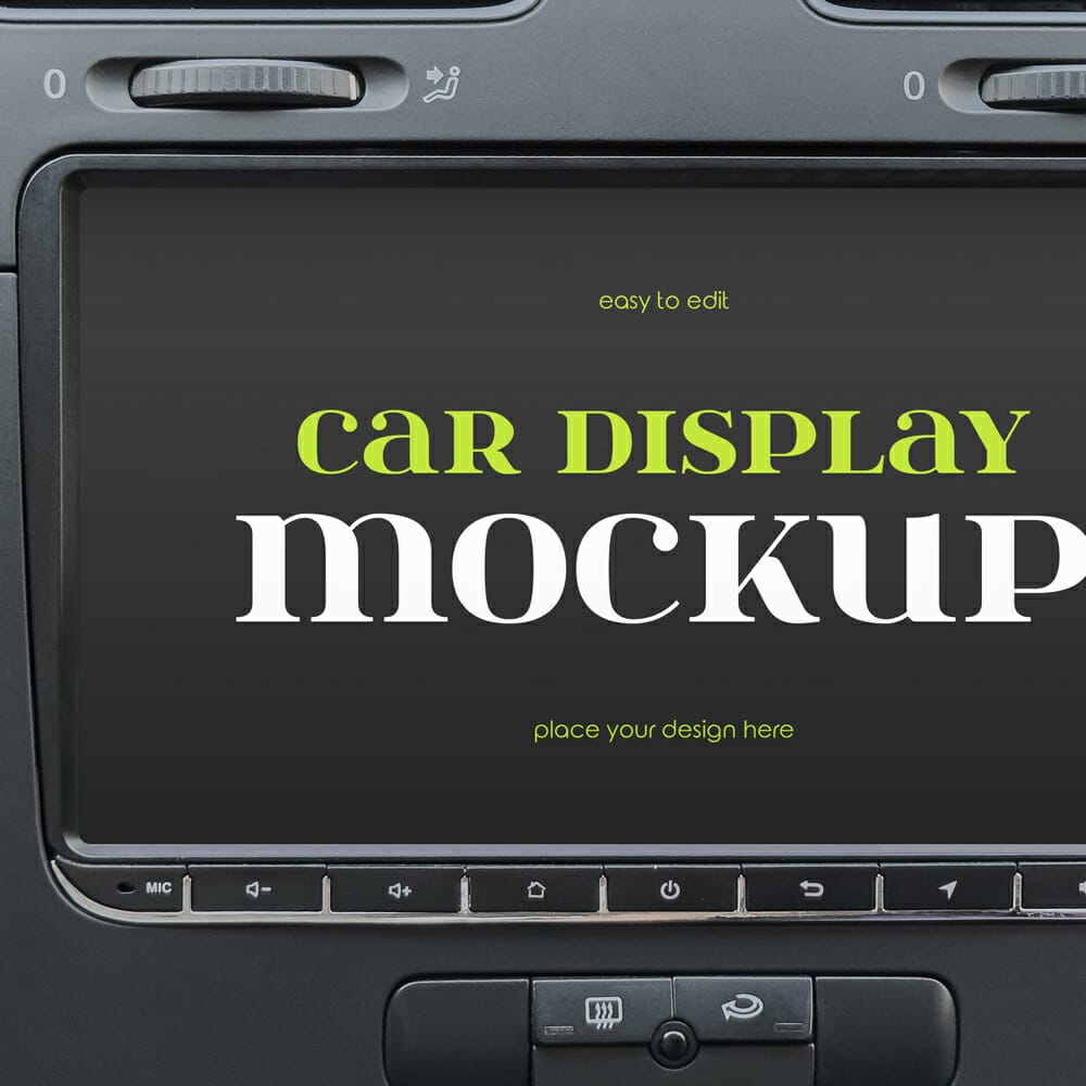 Car Display Mockup PSD